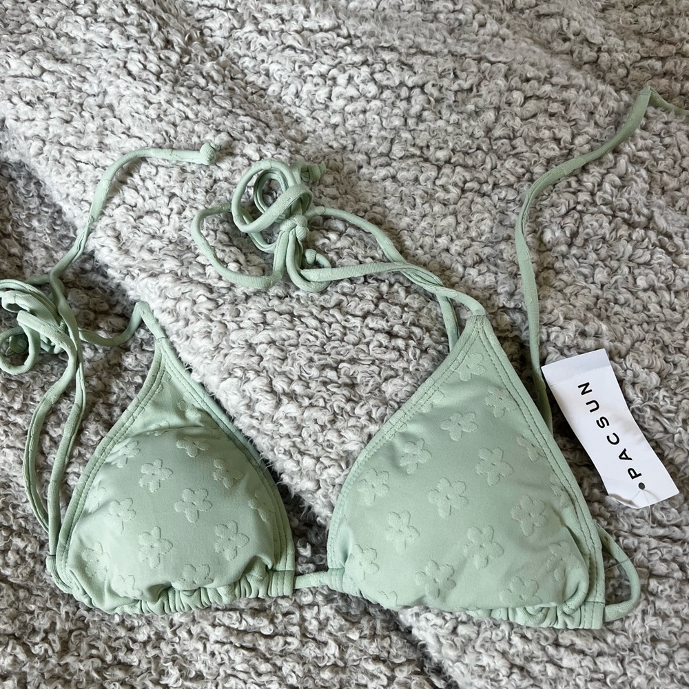 PacSun Sage Floral Bikini Top